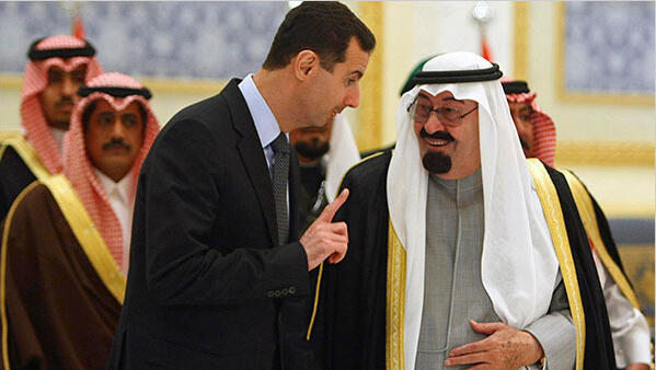 King Abdullah of Saudi Arabia, right, hosted the Syrian president, Bashar al-Assad
