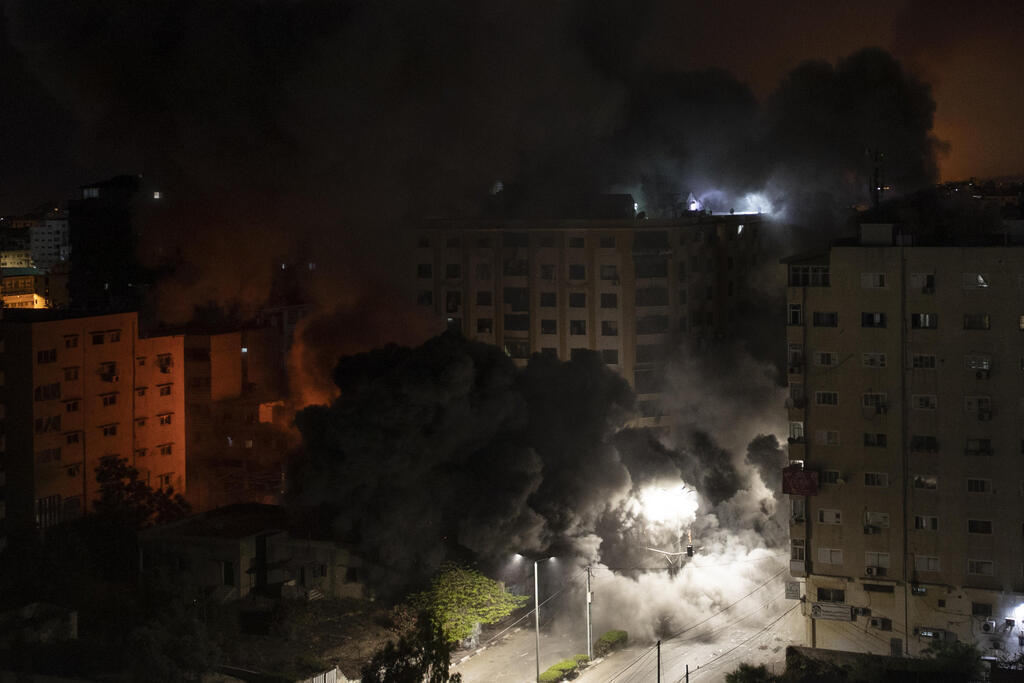 Gaza City during Israeli strike on Hamas targets 