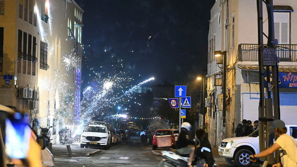 Disturbances in Jaffa (Photo: Yair Sagi) מהומות ביפו