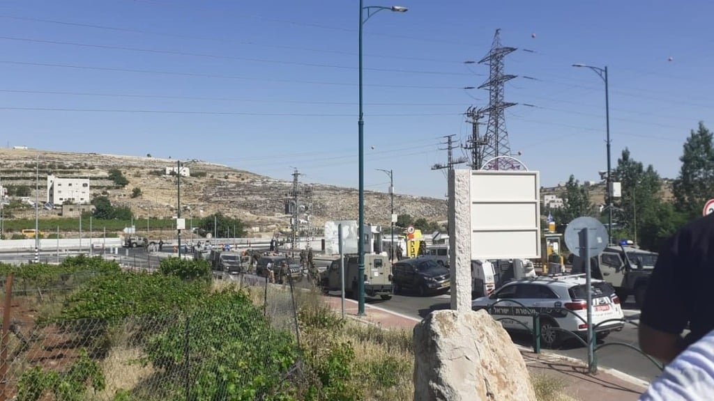 ניסיון פיגוע בצומת אליאס (צילום: הדס מאור, TPS) ניסיון פיגוע בצומת אליאס