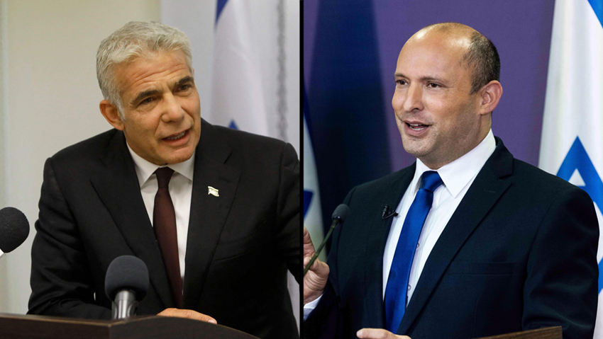 בדרך לממשלה? בנט ולפיד (צילום: AFP, רויטרס) יאיר לפיד נפתלי בנט ממשלת שינוי