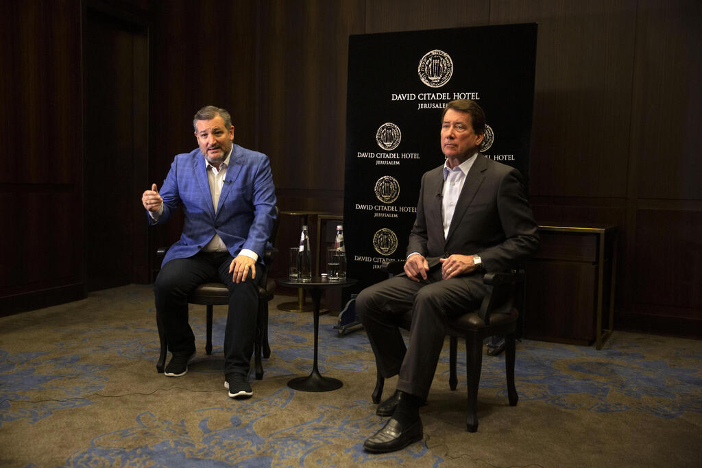 Cruz and U.S. Sen. Bill Hagerty speak during an interview with The Associated Press in Jerusalem, May 31, 2021 (Photo: Associated Press) Cruz and U.S. Sen. Bill Hagerty speak during an interview with The Associated Press in Jerusalem, May 31, 2021
