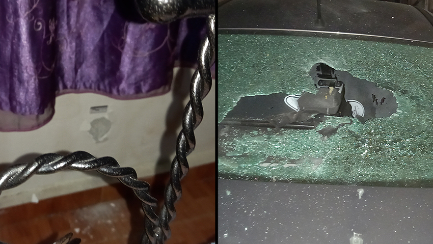 Extensive property damage following attack on Ynet's Arab affairs reporter Hassan Shaalan home in Tayibe הבית של חסן בטייבה
