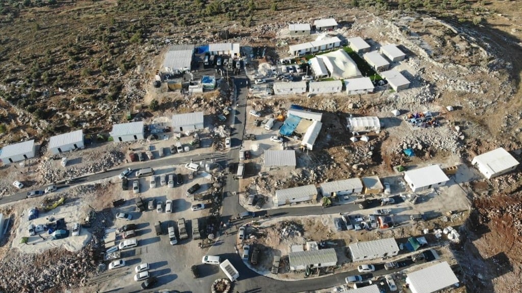 גדל במהירות. מאחז אביתר (צילום: תנועת נחלה) מאחז אביתר סמוך לצומת תפוח