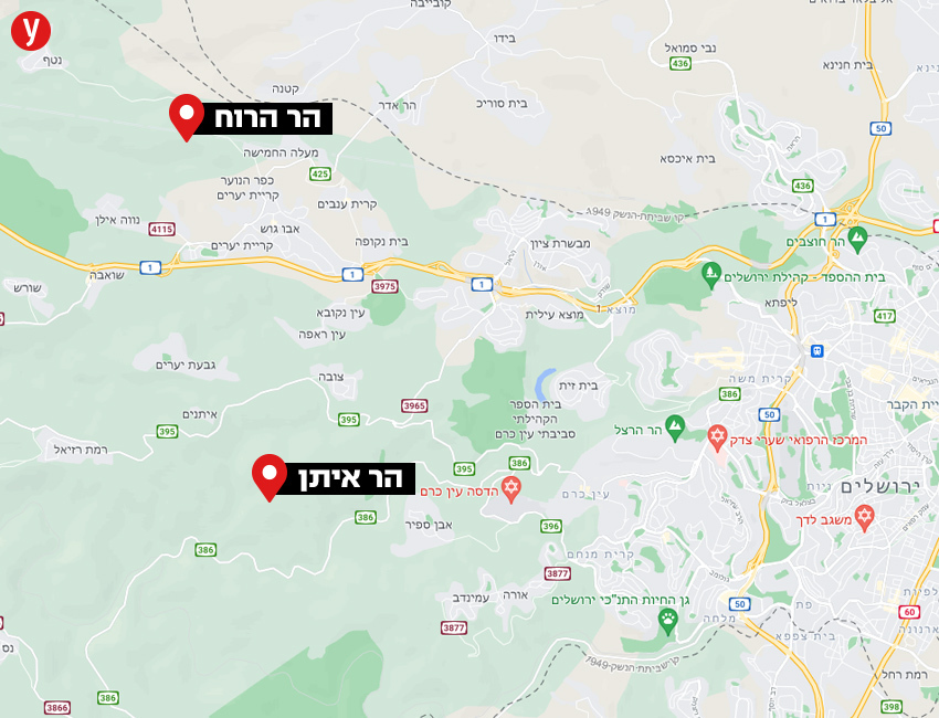 מוקדי השריפות 