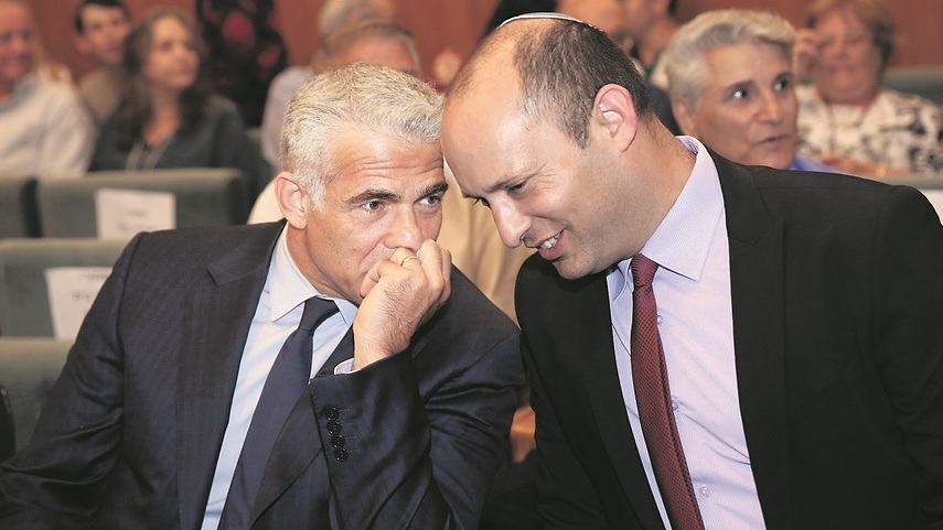 Coalition leaders Yair Lapid and Naftali Bennet (Photo: Alex Kolomoisky ) Coalition leaders Yair Lapid and Naftali Bennet