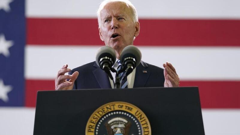 President Joe Biden speaks to American service members at RAF Mildenhall in Suffolk, England (Photo: AP) President Joe Biden speaks to American service members at RAF Mildenhall in Suffolk, England