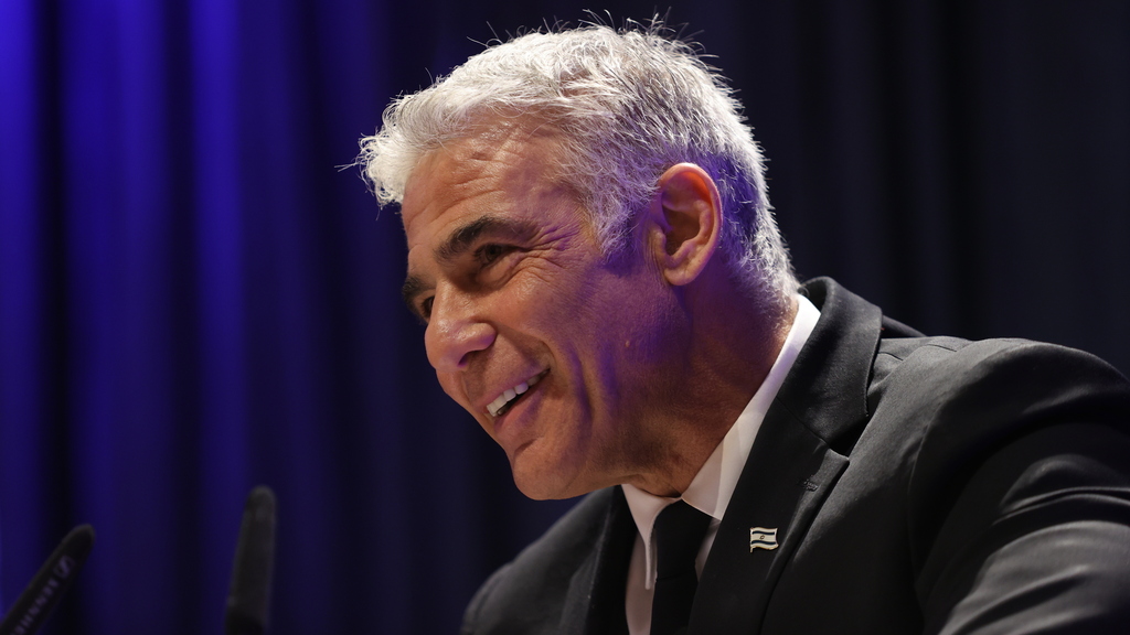 Foreign Minister Yair Lapid (Photo: Alex Kolomoisky) טקס חילופי שר החוץ