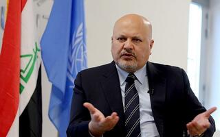Karim Khan, the incoming prosecutor at the ICC, pictured in Baghdad, July 27, 2019, 