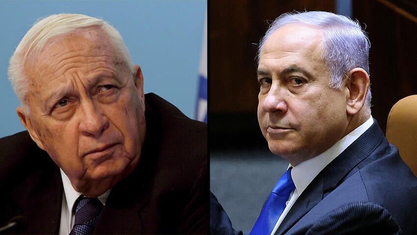 שרון עלה להר הבית, ולאחר מכן נסגר המתחם למבקרים לא מוסלמים. נתניהו הציב מגנומטרים - ואז חזר בו (צילום: AFP, EPA) בנימין נתניהו אריאל שרון