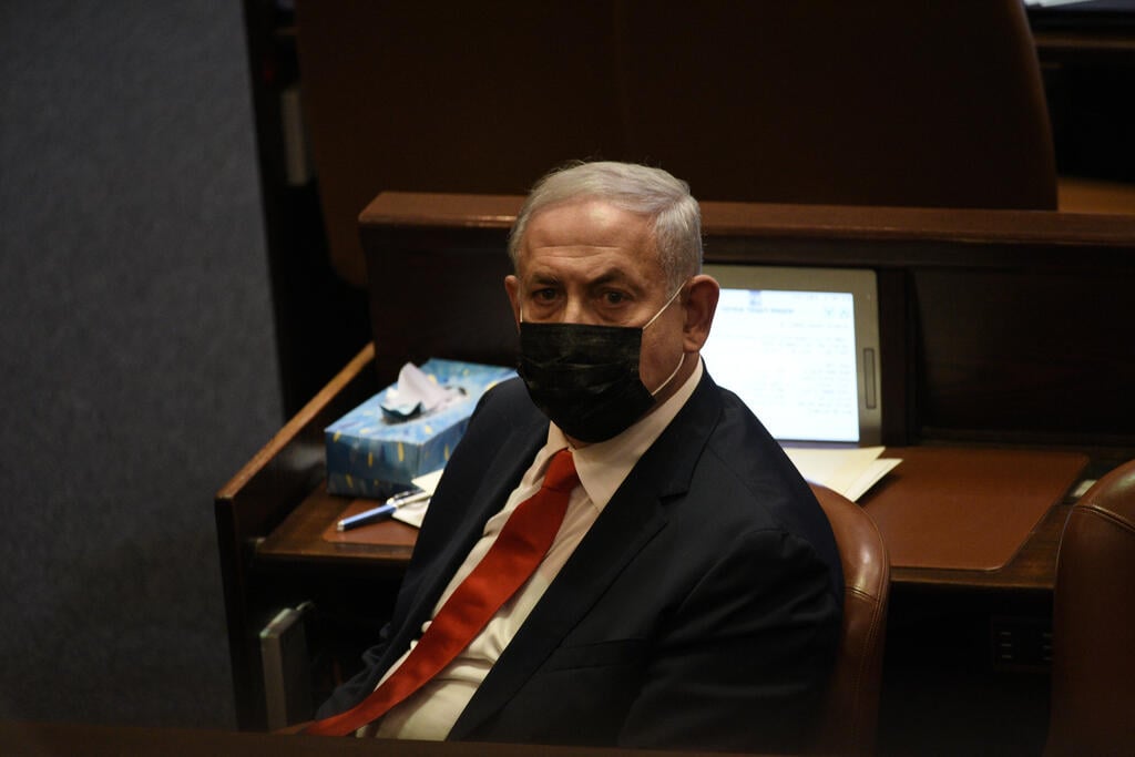 Netanyahu in the Knesset (Photo: Yoav Dudkevitch) בנימין נתניהו