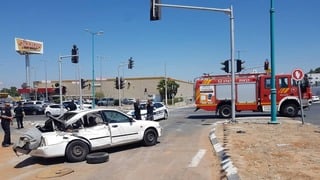 זירת התאונה בלוד
