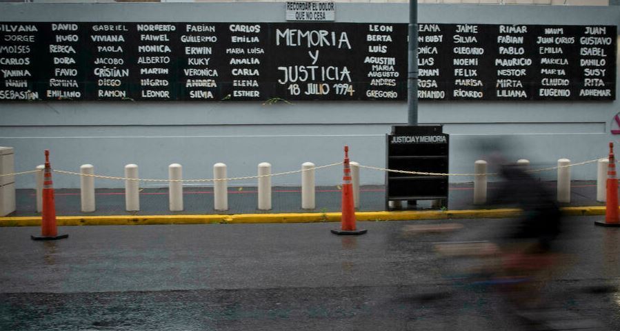 A mural in the Buenos Aires Airport commemorating the victims of the The 1994 bombing 