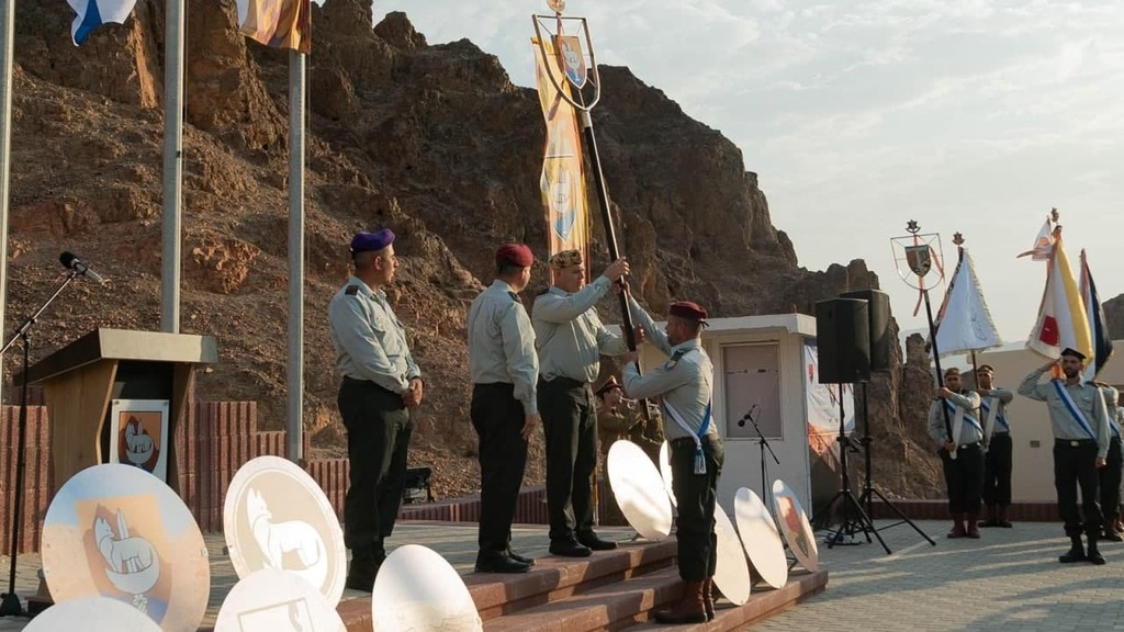 טקס חילופי מפקד עוצבת "אדום" (צילום: דובר צה"ל) טקס חילופי מפקד עוצבת "אדום"