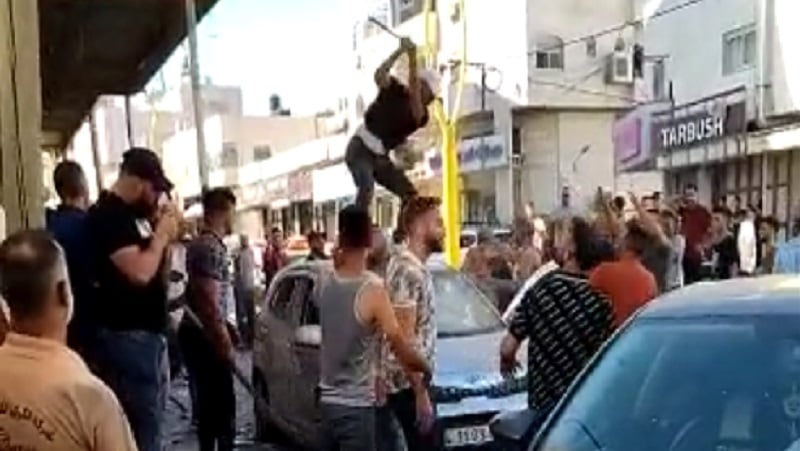 Clan violence in the streets of the West Bank city of Hebron in July (Photo: Courtesy ) Clan violence in the streets of the West Bank city of Hebron in July