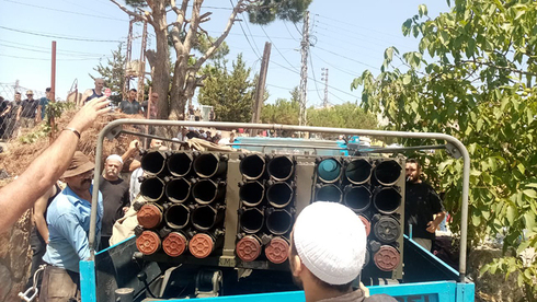 Druze villagers surround a Hezbollah rocket launcher on Friday, angered over the Iran backed groups using its community to launch rockets at Israel 