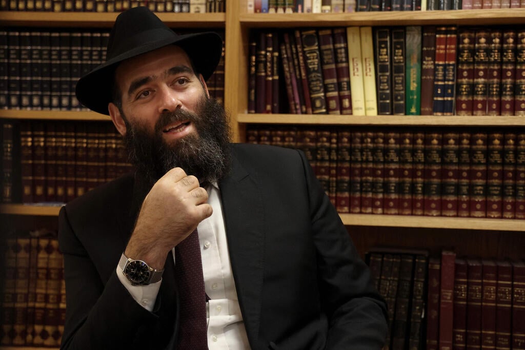 The chief rabbi of Cyprus, Arie Zeev Raskin, speaks during an interview at a synagogue in the Cypriot port city of Larnaca on July 26, 2021