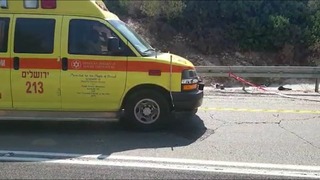 זירת התאונה בכביש 3866 בה נהרג רוכב אופנוע
