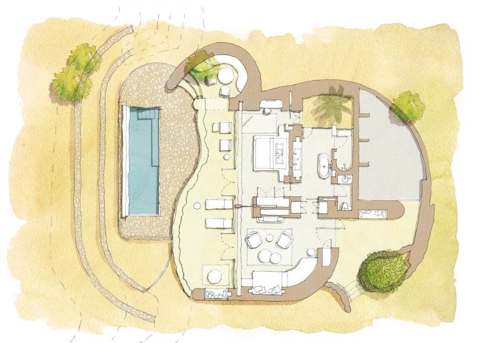תוכנית לסוג נוסף של סוויטה משפחתית (פלסנר אדריכלים) הדמיה שחרות
