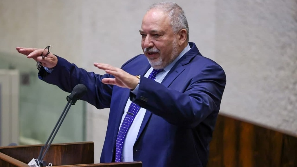 אביגדור ליברמן במליאת הכנסת (צילום: נועם מושקוביץ, דוברות הכנסת) אביגדור ליברמן במליאת הכנסת