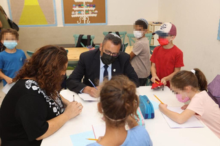 ביקור שרת החינוך ד"ר יפעת שאשא ביטון וראש עיריית ירושלים משה ליאון בבית הספר פלא בירושלים, אחד מבתי הספר המכילים בארץ