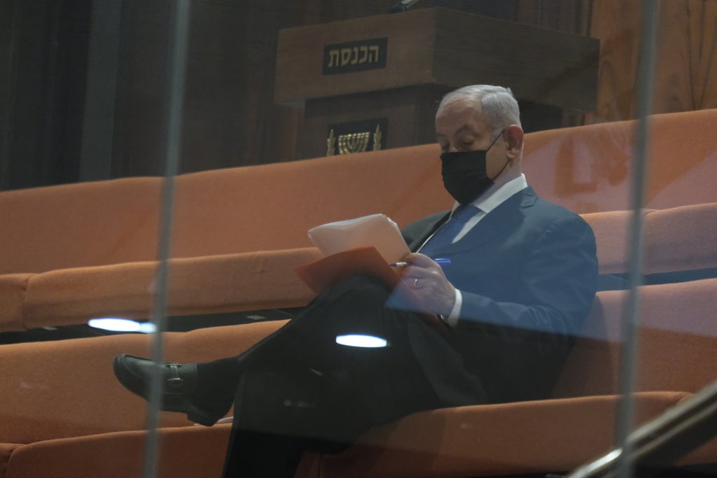 Former Prime Minister Benjamin Netanyahu at the Knesset (Photo: Yoav Dudkevitch) מליאת הכנסת: ישיבת פגרה מיוחדת- הצעת חוק התקציב