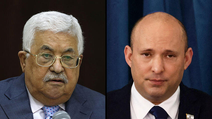 "לא אהיה נחמד אליו". בנט על אבו מאזן (צילום: AFP , EPA) אבו מאזן ונפתלי בנט ישיבת ממשלה