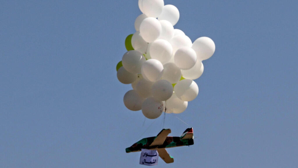 Hamas terrorists again launch incendiary balloons into Israel