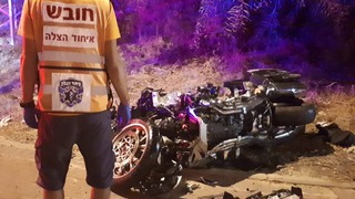 זירת התאונה בכביש 40