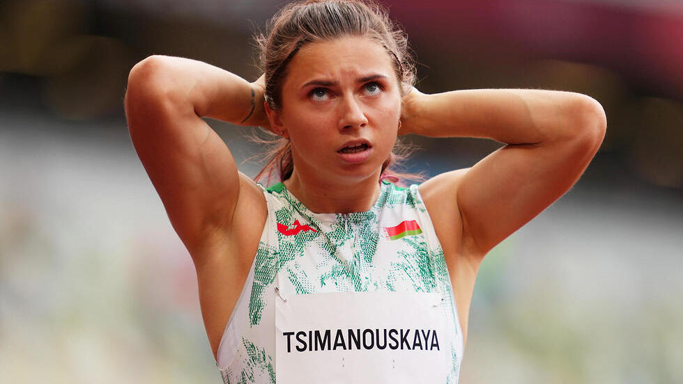 Krystsina Tsimanouskaya during the Tokyo Olympic games 