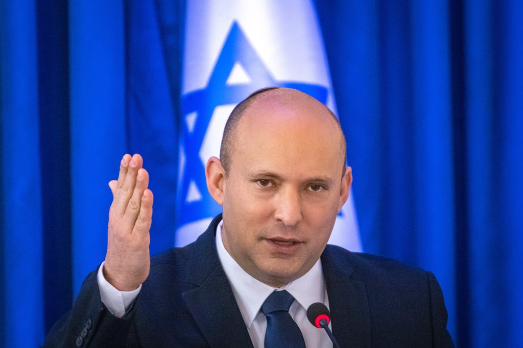 "התחלנו לבלום את הדלתא". בנט (צילום: אוליבייה פיטוסי) ישיבת ממשלה