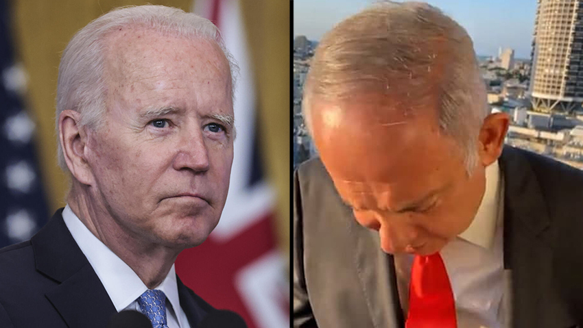 U.S. President Joe Biden and Opposition Leader Benjamin Netanyahu (Photo: AP, Facebook) נתניהו מחקה את ביידן