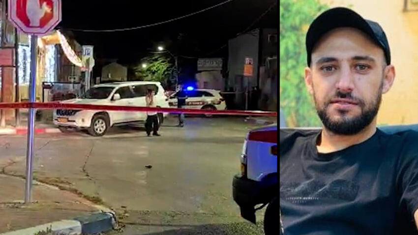אחמד ג'רג'אוי וזירת הרצח (צילום: תיעוד מבצעי מד"א) אחמד אלג'רג'אוי וזירת הרצח
