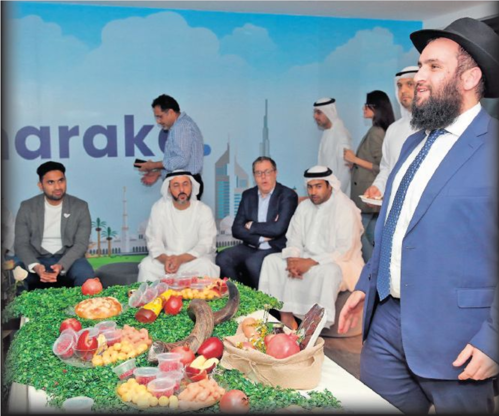 A Rosh Hashanah dinner at Sharaka headquarters in Dubai, The United Arab Emirates, September 2021