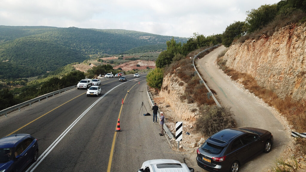 צילום: יאיר שגיא כביש 89 יום לאחר התאונה הקשה