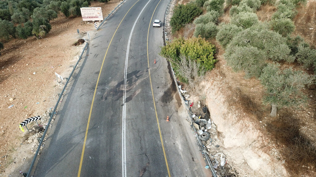 צילום: יאיר שגיא כביש 89 יום לאחר התאונה הקשה