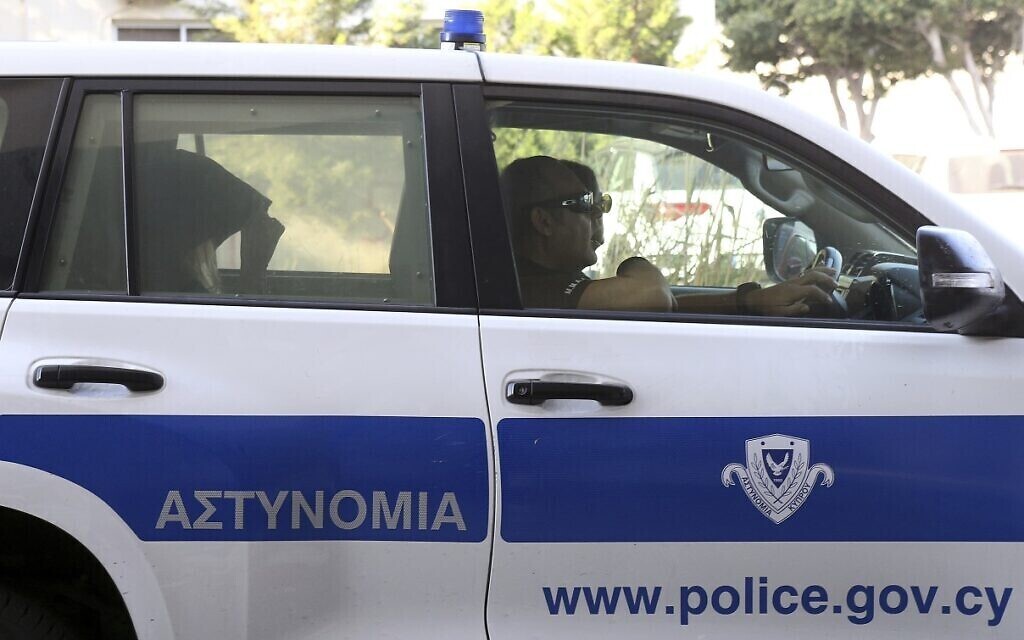 A Cyprus police patrol car in Nicosia earlier this year 