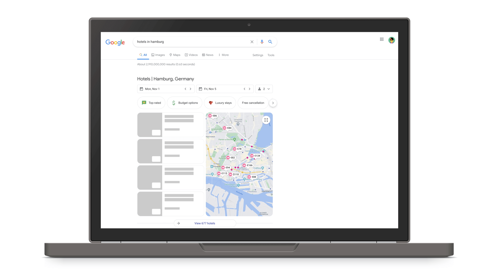 בחירת מלון שמקפיד על קיימות (מקור: Google) גוגל קיימות