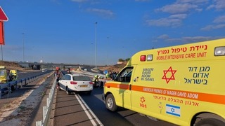 זירת התאונה בכביש 431