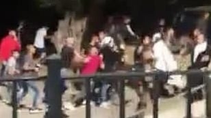 קטטה בין ערבים ויהודים שער שכם