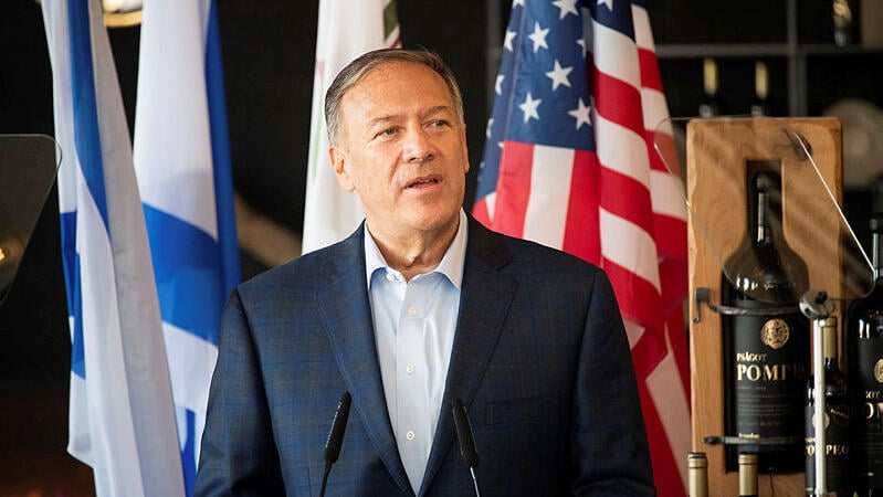 Mike Pompeo visits a West Bank settlement and winery (Photo: Yoav Dudkevitz) מייק פומפאו בביקור בבנימין, בהשתתפות בנימין נתניהו