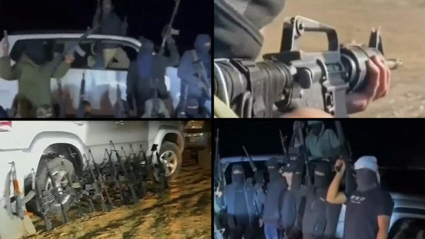 Bedouin crime syndicates in southern Israel hold large arsenals of illegal firearms (Photo: Israel Police) פשיעה וחוסר משילות בדרום