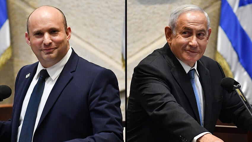"התנהגות טראמפיסטית". נתניהו ובנט (צילום: יואב דודקביץ') נפתלי בנט ובנימין נתניהו