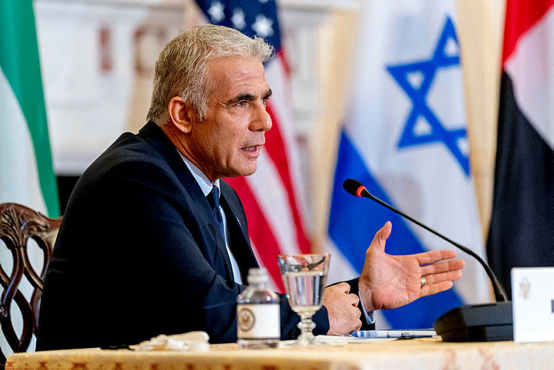 "איראן רוצה למחוק אותנו מהמפה". לפיד בוושינגטון (צילום: AP) פגישת לפיד עם אנתוני בלינקן ועבדאללה בן זיאד