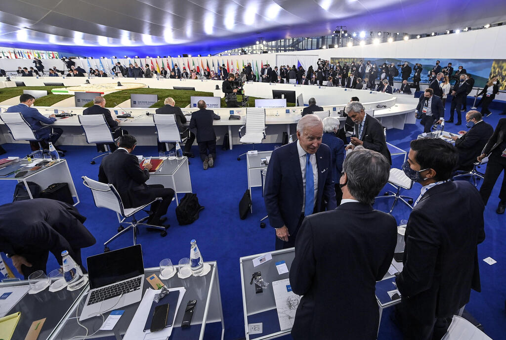 ועידה ועידת פסגה פסגת G20 G-20 ב רומא נשיא ארה"ב ג'ו ביידן 