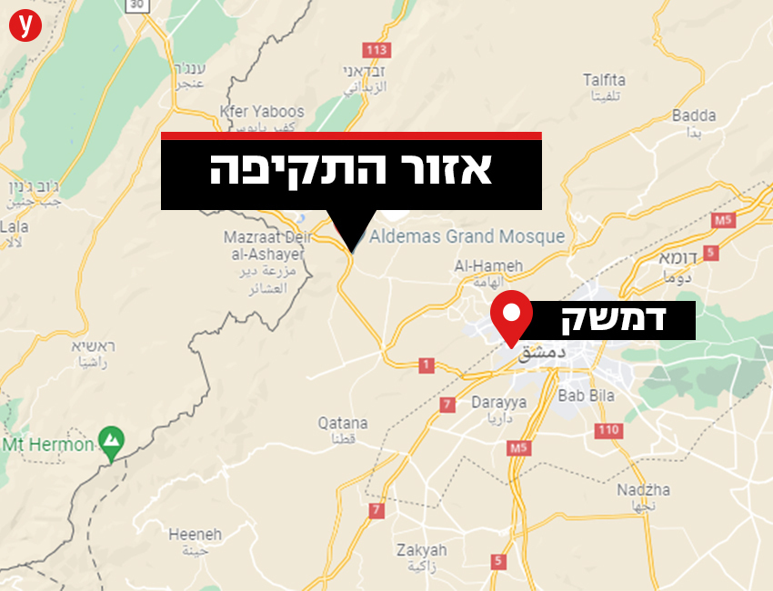 מפה תקיפה סוריה 