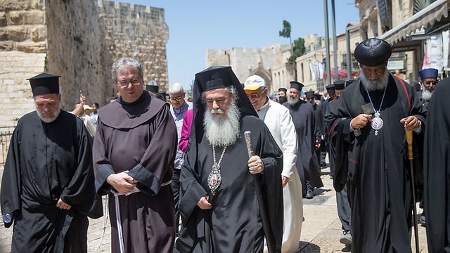 הפרטריארך היווני-אורתודוקסי תיאופילוס השלישי בירושלים