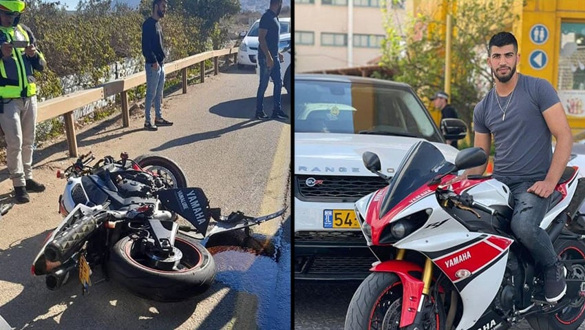ההרוג מוראד שלש וזירת התאונה הקטלנית הרוג בתאונת דרכים בסכנין