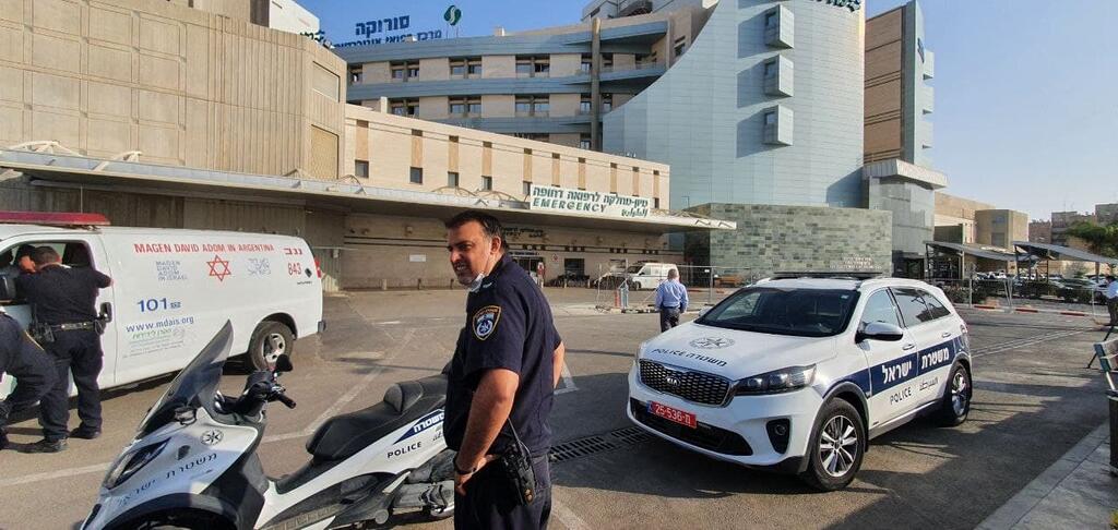 מחסור קבוע של מאבטחים. בית החולים סורוקה (צילום: רועי עידן) בית חולים סורוקה