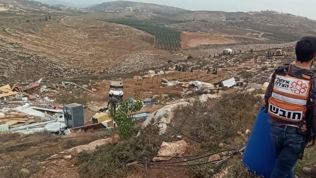 תיעוד מפינוי מאחז בלתי חוקי בבנימין 